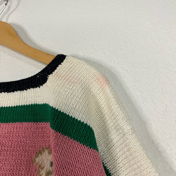 Vintage BEREK Hand Knit Teddy Bear and Cat knitted sweater Unique Rare - Picture 8 of 10
